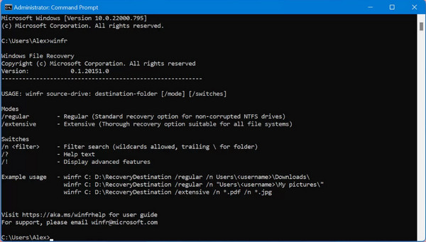 Use Windows File Recovery