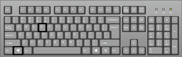 appuyez sur les touches Windows + R