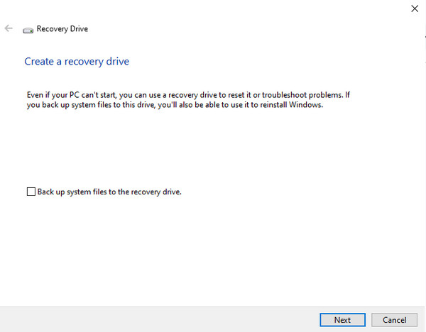 Windows Recovery Drive
