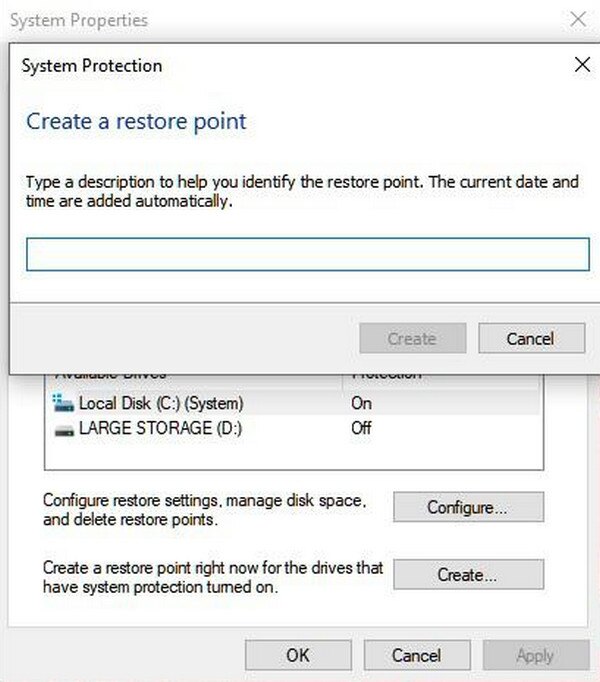 Manually Create A Restore Point