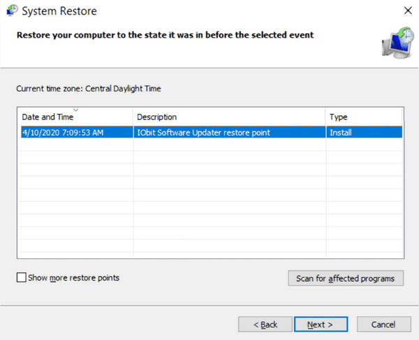 Restore Your Pc To A Previous State