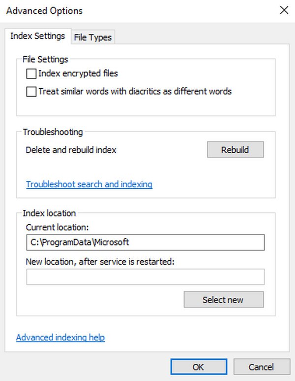 Rebuild The Search Index