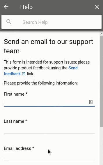 youtube send email to support team
