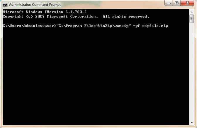 Recover or Repair Corrupted ZIP Files cmd winzip