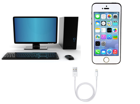 how to connect my iphone 5 to my hp notebook laptop