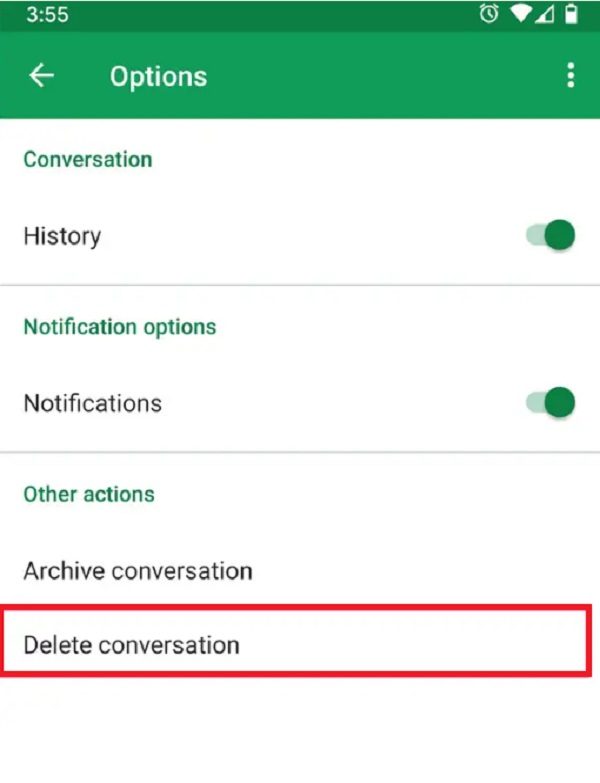 Supprimer le message Google Hangouts sur un téléphone mobile