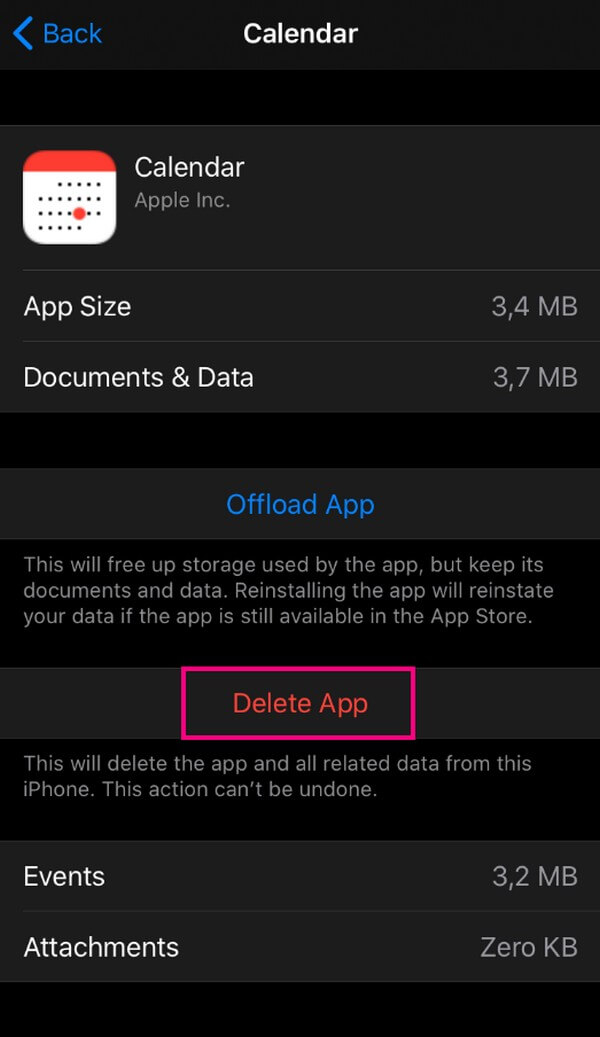 Offload App and Delete App