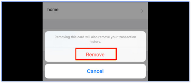 tap remove button on iphone settings