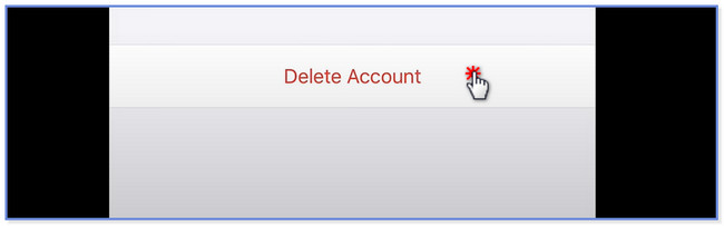 Tippen Sie auf die Schaltfläche Konto löschen