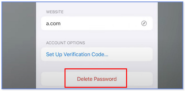 click the Delete Passwords button