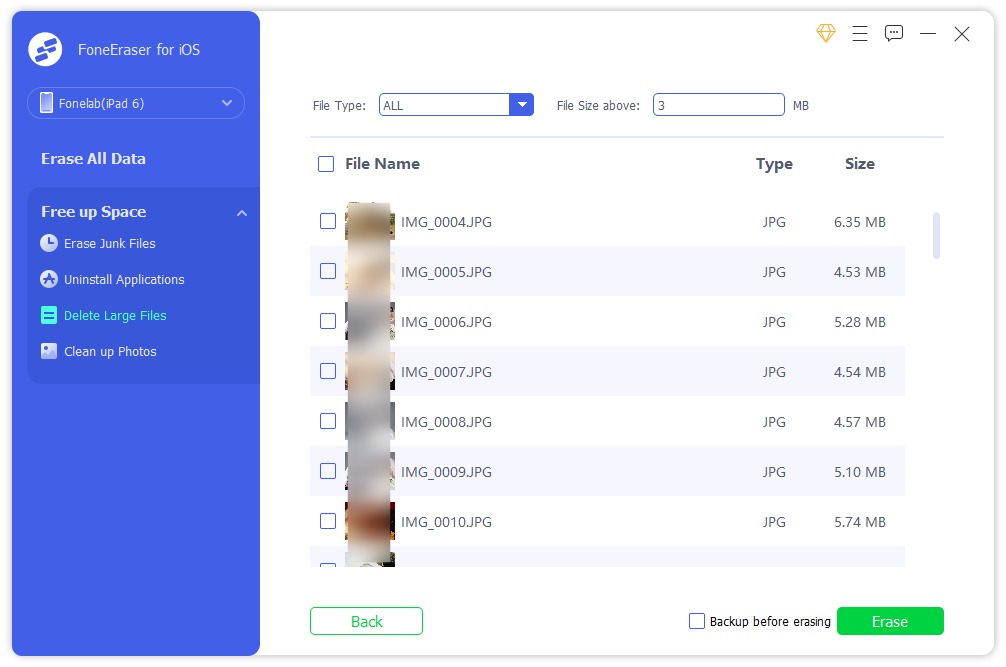 Delete Large Files