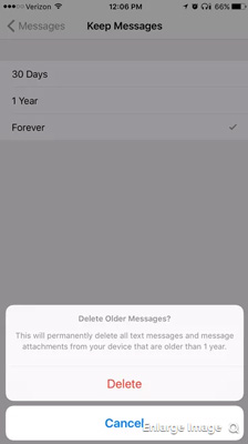 Elimina vecchi messaggi