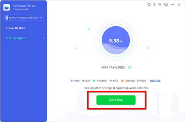 appuyez sur l'analyse rapide