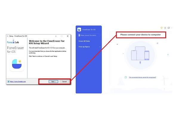 install and connect iphone to computer