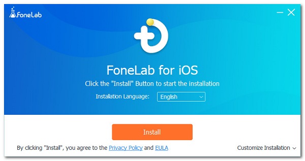 installere FoneLab iOS System Recovery