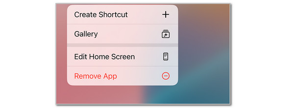 Tap Remove App Button