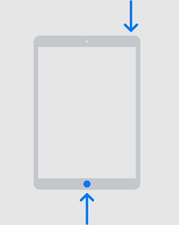iPad с кнопкой «Домой» входит в режим восстановления