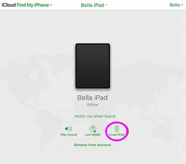 réinitialiser l'iPad avec iCloud