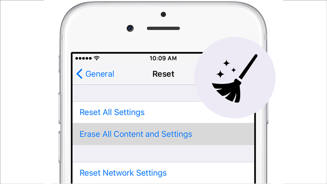 reset iPhone to factory default