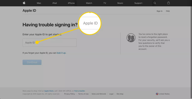 kirjaudu sisään Apple ID
