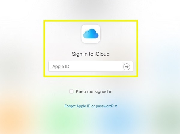sign in with your iCloud