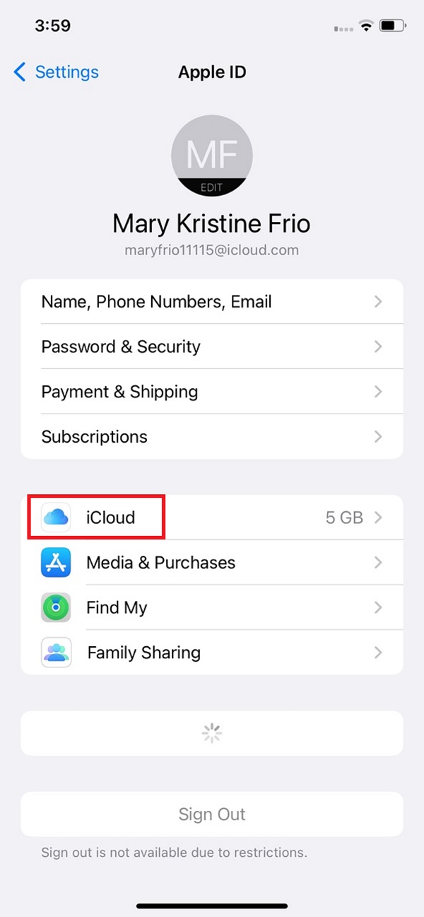 turn off icloud