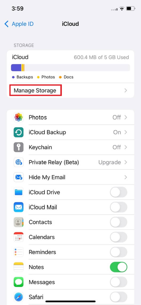 Manage Storage