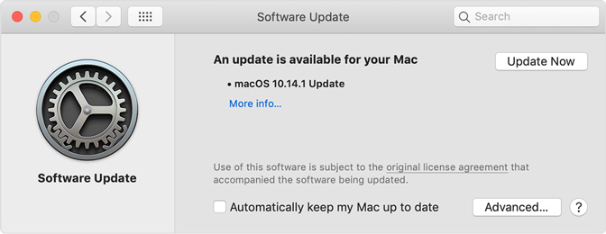 更新Mac OS