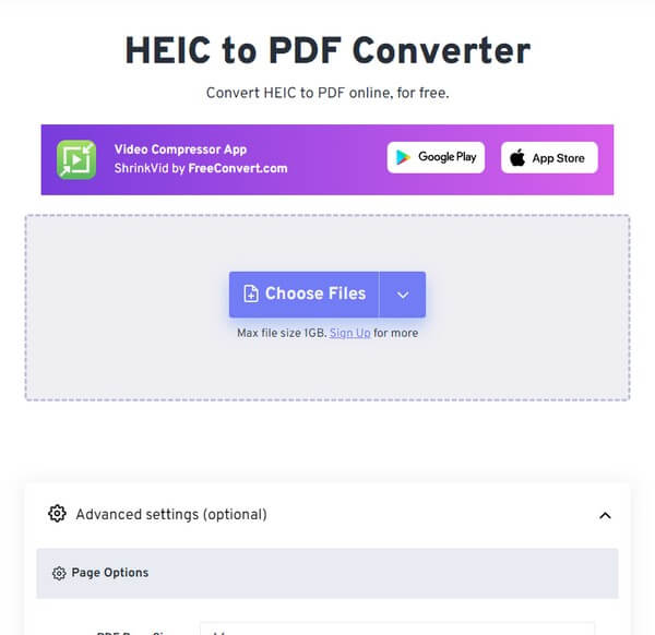 sélectionner les fichiers heic en ligne