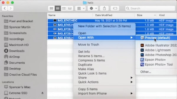 preview heic images with preview app