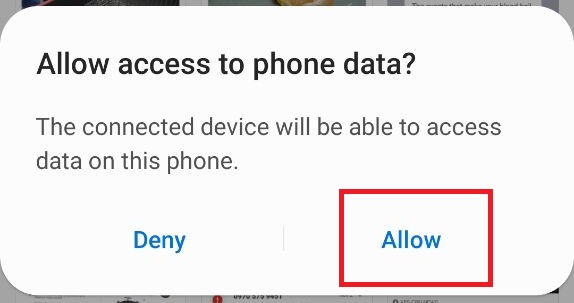 Allow on your Samsung device