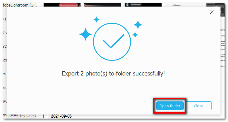 open folder