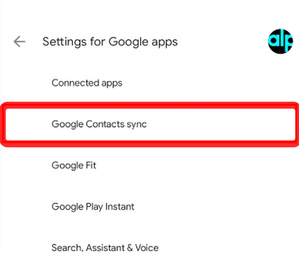 Wählen Sie Google-Kontakte