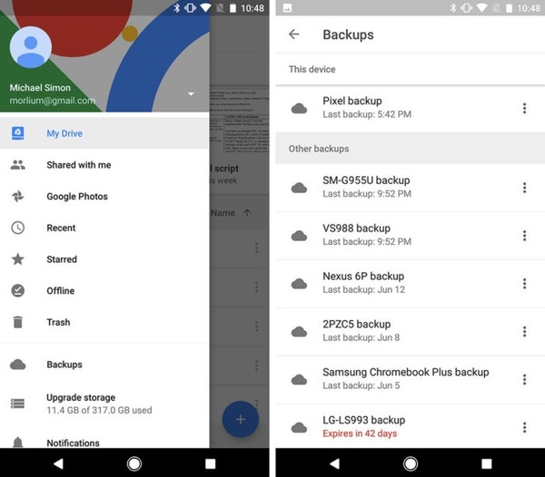 Transfer Samsung Data to Huawei with Google Drive