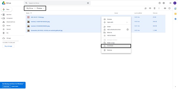 google drive download