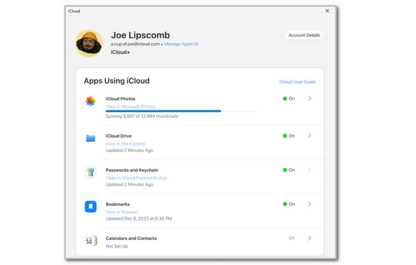 Click iCloud Photos Button
