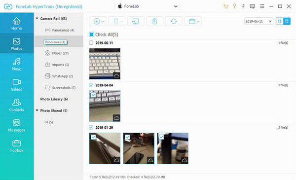 Select Photos to Transfer