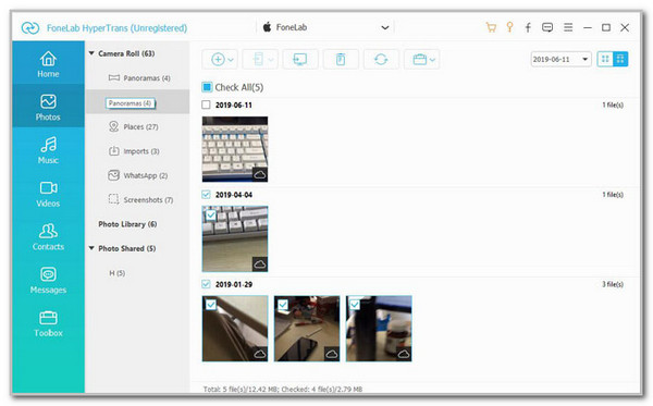 Select Data to Transfer