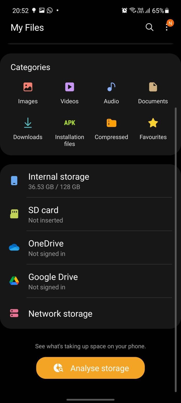 samsung my files app google drive