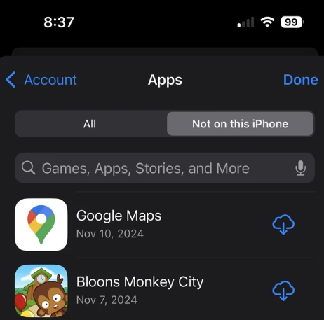 Not on this iPhone