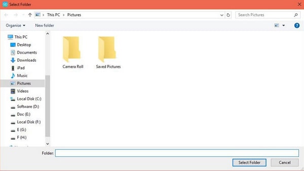 Click Select Folder Button