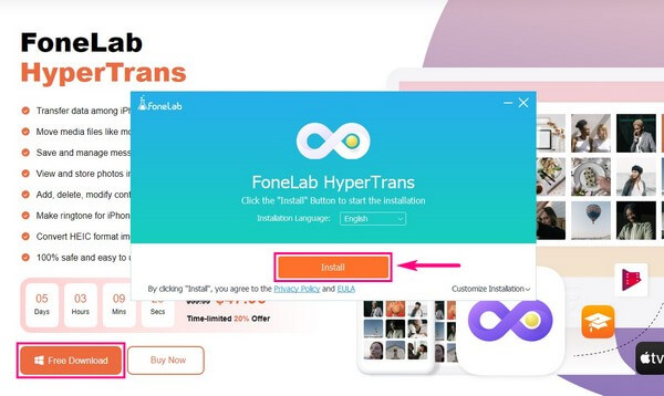 ticking the Free Download tab