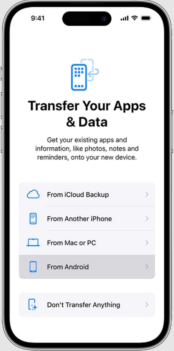 Transfer Data Using Move to IOS