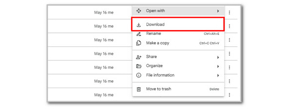 Click Download Button