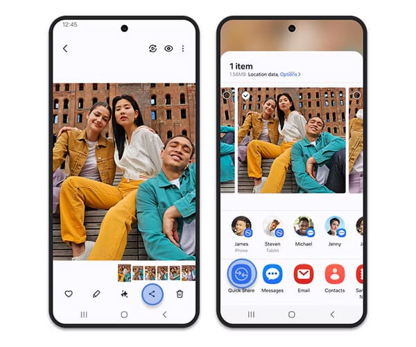 Transfer Photos Via Quick Share