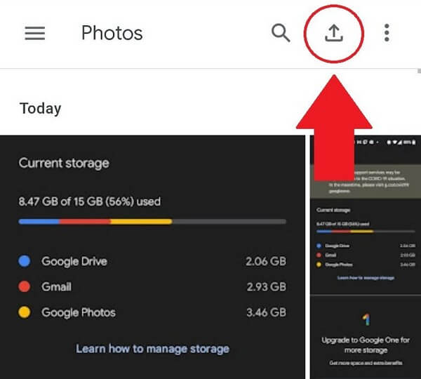 Överför bilder från en telefon till en annan via Google Photos