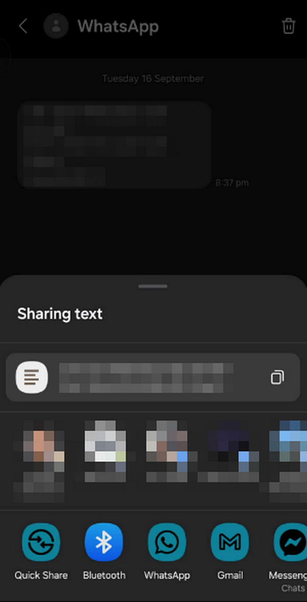 Transfer Texts By Quick Share
