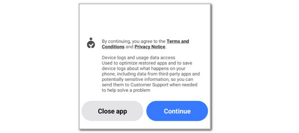 Tap Continue Button