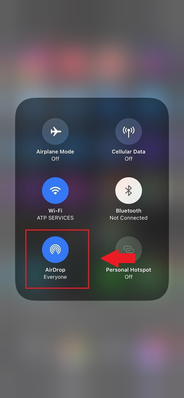 settings panel