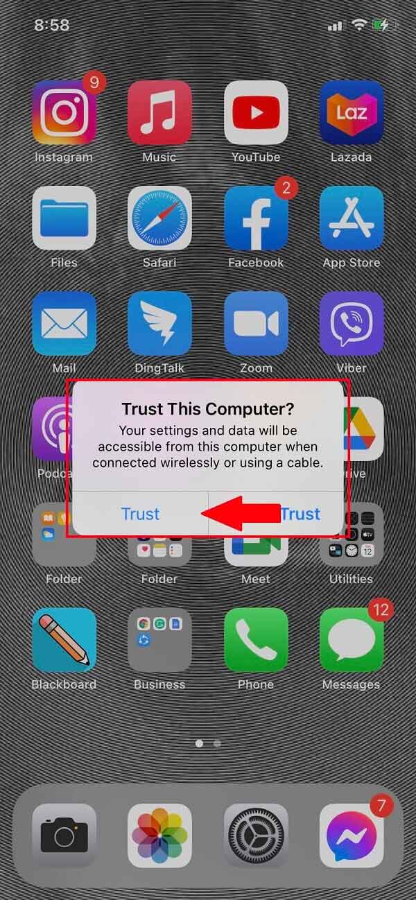 trust button